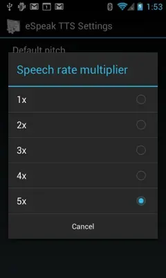 eSpeak TTS android App screenshot 0