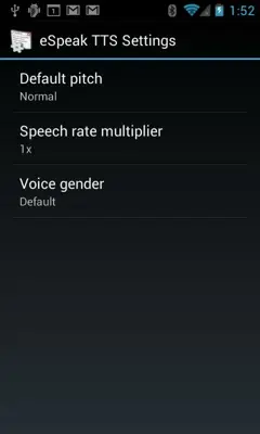 eSpeak TTS android App screenshot 2